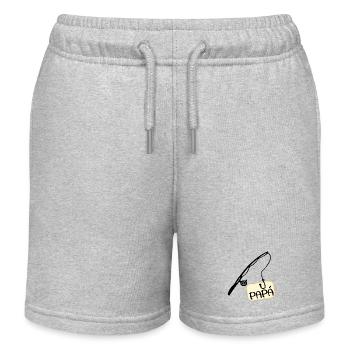 Spanischer Fischer, Papa - Kinder Organic Joggingshorts Mini Bolter von Stanley/Stella - Grau meliert - Vorne