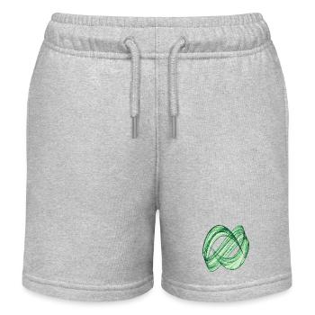 Emerald River – Math Art - Kids Organic Sweat Shorts by Stanley/Stella - heather grey - Front