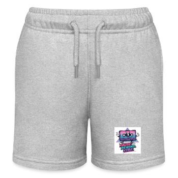 Pause Rewind Vibe Cassette - Kids Organic Sweat Shorts by Stanley/Stella - heather grey - Front
