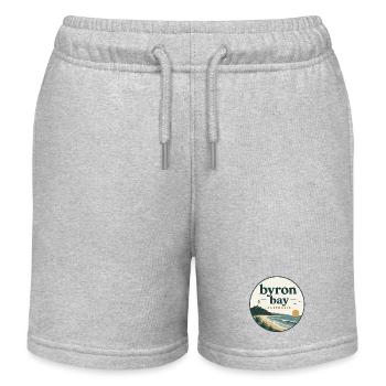 Byron Bay Coastal Magic - Kids Organic Sweat Shorts by Stanley/Stella - heather grey - Front