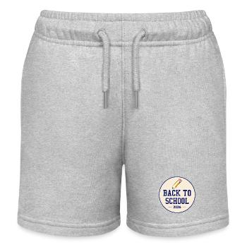 Back to School 2026 | School Student Teacher  - Kids Organic Sweat Shorts by Stanley/Stella - heather grey - Front
