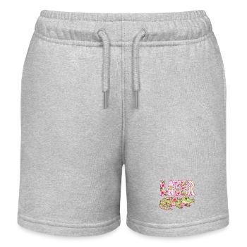 Later Alligator – Cute Tropical Crocodile - Kids Organic Sweat Shorts by Stanley/Stella - heather grey - Front