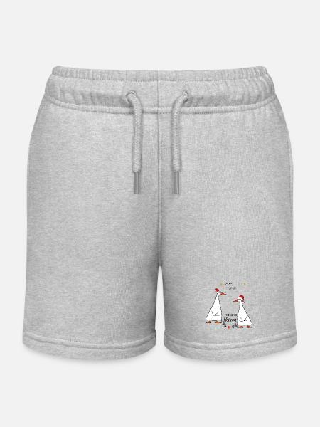 Gänse Duo - Kinder Organic Joggingshorts Mini Bolter von Stanley/Stella - Grau meliert