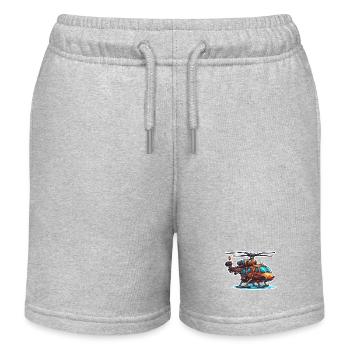 Helikopter / Hubschrauber / fliegen / Luftfahrt - Kinder Organic Joggingshorts Mini Bolter von Stanley/Stella - Grau meliert - Vorne