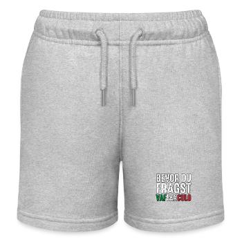 Italien Italiener Vaffanculo - Kinder Organic Joggingshorts Mini Bolter von Stanley/Stella - Grau meliert - Vorne