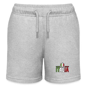 Italie Italien Italien Italie - Short de jogging enfant bio Stanley/Stella - gris chiné - Devant