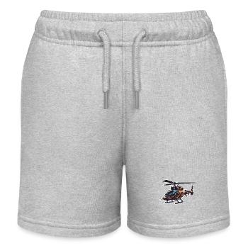 Helikopter / Hubschrauber / fliegen / Luftfahrt - Kinder Organic Joggingshorts Mini Bolter von Stanley/Stella - Grau meliert - Vorne