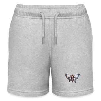 Papillon de nuit / Animal / Insecte / Larve / Ravageur - Short de jogging enfant bio Stanley/Stella - gris chiné - Devant
