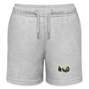 Sonnenbrille / Reflektion / Wald / Spiegelung - Kinder Organic Joggingshorts Mini Bolter von Stanley/Stella - Grau meliert - Vorne