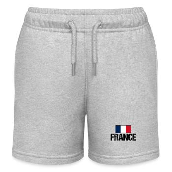 French French France - Kids Organic Sweat Shorts by Stanley/Stella - heather grey - Front