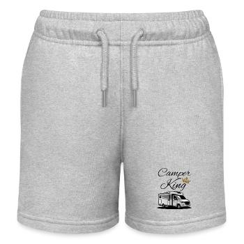 Camper King-Camper King - Kids Organic Sweat Shorts by Stanley/Stella - heather grey - Front