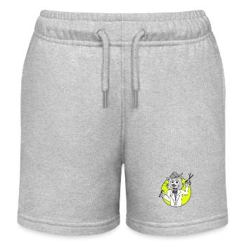 Coiffeur rétro chat - Motif coiffeur - Short de jogging enfant bio Stanley/Stella - gris chiné - Devant