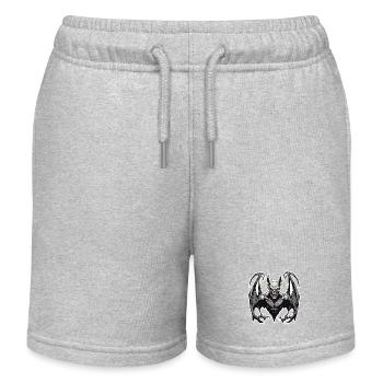 Fledermaus / Vampir / Dracula / Tier / Halloween - Kinder Organic Joggingshorts Mini Bolter von Stanley/Stella - Grau meliert - Vorne