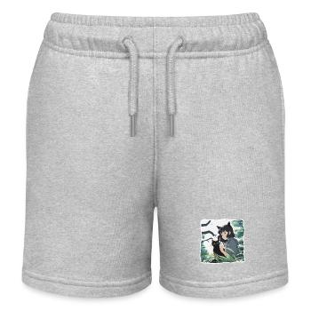 Anime / Comic / Japanisch / Zeichentrick / Cartoon - Kinder Organic Joggingshorts Mini Bolter von Stanley/Stella - Grau meliert - Vorne