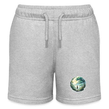 Anime / Comic / Japanisch / Zeichentrick / Cartoon - Kinder Organic Joggingshorts Mini Bolter von Stanley/Stella - Grau meliert - Vorne