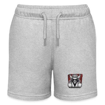 Samurai / Japanese / Harakiri / Katana / Man - Kids Organic Sweat Shorts by Stanley/Stella - heather grey - Front