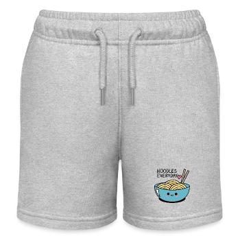 Noodles every day - sweet and kawaii noodles - Kids Organic Sweat Shorts by Stanley/Stella - heather grey - Front
