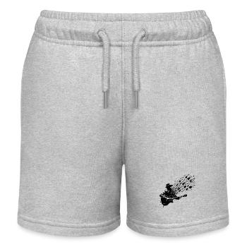 Gitarre Musik Akustik Graffiti Noten Lied Musiker - Kinder Organic Joggingshorts Mini Bolter von Stanley/Stella - Grau meliert - Vorne