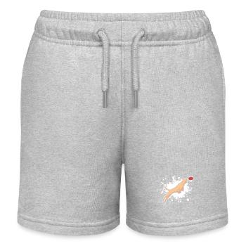 Energetic Dog Catching Frisbee Sporty Pet Humor - Kinder Organic Joggingshorts Mini Bolter von Stanley/Stella - Grau meliert - Vorne