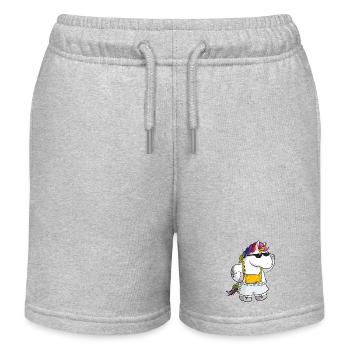 Unique Comic Einhorn - Kinder Organic Joggingshorts Mini Bolter von Stanley/Stella - Grau meliert - Vorne