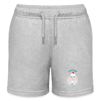 Petit Poulet - Short de jogging enfant bio Stanley/Stella - gris chiné - Devant