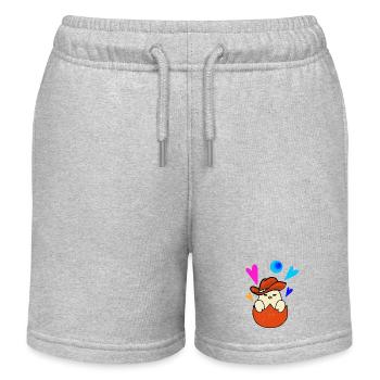 Cowboy Amour Drôle - Short de jogging enfant bio Stanley/Stella - gris chiné - Devant