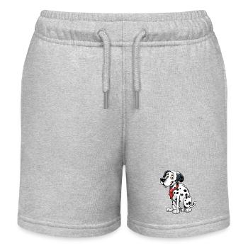 Dalmatiner / Hund / Tier / Haustier / bellen - Kinder Organic Joggingshorts Mini Bolter von Stanley/Stella - Grau meliert - Vorne