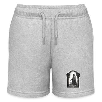 Grabstein / Erinnerung / Ruhe / Unvergessen / tot - Kinder Organic Joggingshorts Mini Bolter von Stanley/Stella - Grau meliert - Vorne