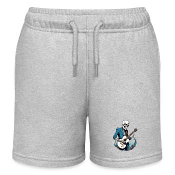 Squelette avec guitare - Short de jogging enfant bio Stanley/Stella - gris chiné - Devant