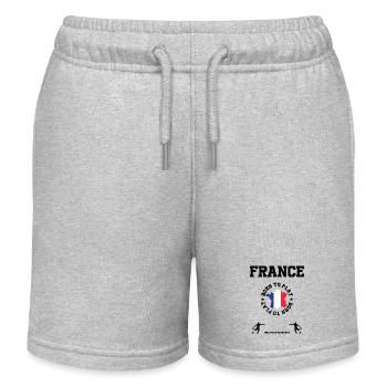 Frankreich - Kinder Organic Joggingshorts Mini Bolter von Stanley/Stella - Grau meliert - Vorne