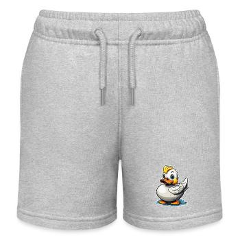 Canard en caoutchouc / canard en caoutchouc / eau / baignoire - Short de jogging enfant bio Stanley/Stella - gris chiné - Devant