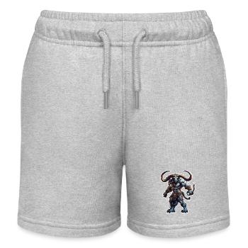 Minotaur / griechische Mythologie / Kreatur - Kinder Organic Joggingshorts Mini Bolter von Stanley/Stella - Grau meliert - Vorne