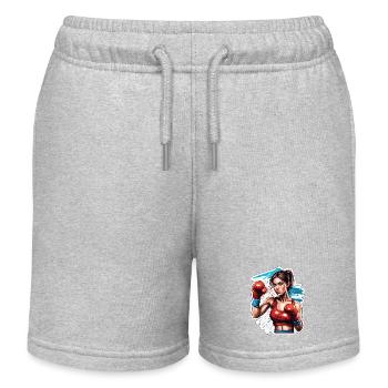Boxer / Sport / Kampf / Arena / Boxring / Fäuste - Kinder Organic Joggingshorts Mini Bolter von Stanley/Stella - Grau meliert - Vorne