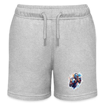 Boxer / Sport / Kampf / Arena / Boxring / Fäuste - Kinder Organic Joggingshorts Mini Bolter von Stanley/Stella - Grau meliert - Vorne