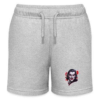 Vampir / Dracula / Blutsauger / Halloween / Mythos - Kinder Organic Joggingshorts Mini Bolter von Stanley/Stella - Grau meliert - Vorne