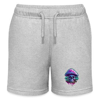Champignon / Champignon / Prairie / Forêt / Goa / Psy - Short de jogging enfant bio Stanley/Stella - gris chiné - Devant