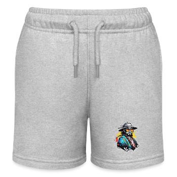 Samurai / Japanese / Harakiri / Katana / Man - Kids Organic Sweat Shorts by Stanley/Stella - heather grey - Front