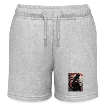 Samurai-Kirschblüten - Kinder Organic Joggingshorts Mini Bolter von Stanley/Stella - Grau meliert - Vorne
