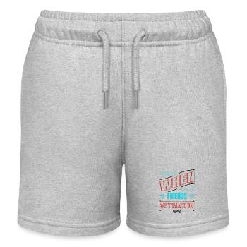 Citation éditeur drôle citation Costume Blogging livres - Short de jogging enfant bio Stanley/Stella - gris chiné - Devant