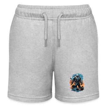 Apocalypse / Doomsday / Destruction / Anarchy - Kids Organic Sweat Shorts by Stanley/Stella - heather grey - Front