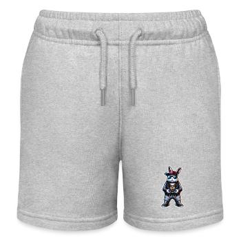 Zocker Osterhase für Nerds und Gamer - Kinder Organic Joggingshorts Mini Bolter von Stanley/Stella - Grau meliert - Vorne
