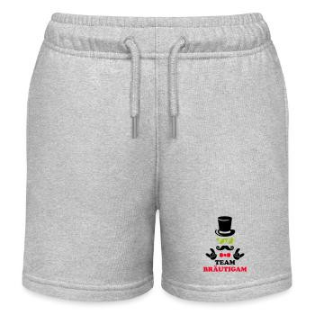 Team Groom - Kids Organic Sweat Shorts by Stanley/Stella - heather grey - Front