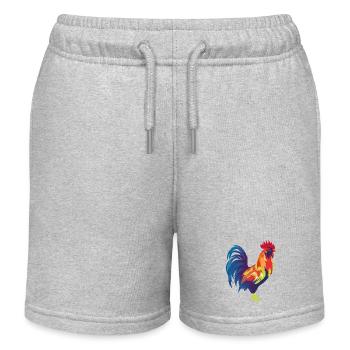 Rooster - Kids Organic Sweat Shorts by Stanley/Stella - heather grey - Front
