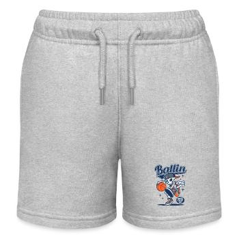 Basketball Basketballspieler Basketballer - Kinder Organic Joggingshorts Mini Bolter von Stanley/Stella - Grau meliert - Vorne