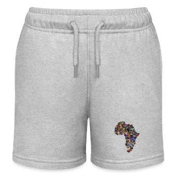 The continent of Africa - Short de jogging enfant bio Stanley/Stella - gris chiné - Devant
