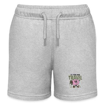 Lassen Sie Ihre Gedanken reisen - Kinder Organic Joggingshorts Mini Bolter von Stanley/Stella - Grau meliert - Vorne