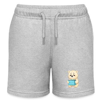 Eisbären Retten - Kinder Organic Joggingshorts Mini Bolter von Stanley/Stella - Grau meliert - Vorne