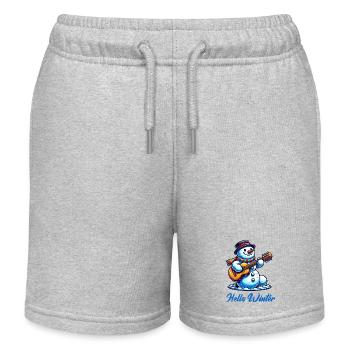 bonhomme de neige guitare hiver - Short de jogging enfant bio Stanley/Stella - gris chiné - Devant