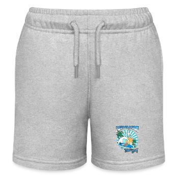 Bootfahren im Sommer - I was on a boat that day - Kinder Organic Joggingshorts Mini Bolter von Stanley/Stella - Grau meliert - Vorne