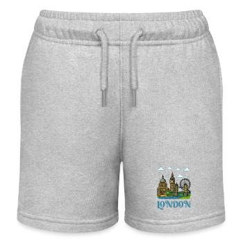 stadt london 1 - Kinder Organic Joggingshorts Mini Bolter von Stanley/Stella - Grau meliert - Vorne